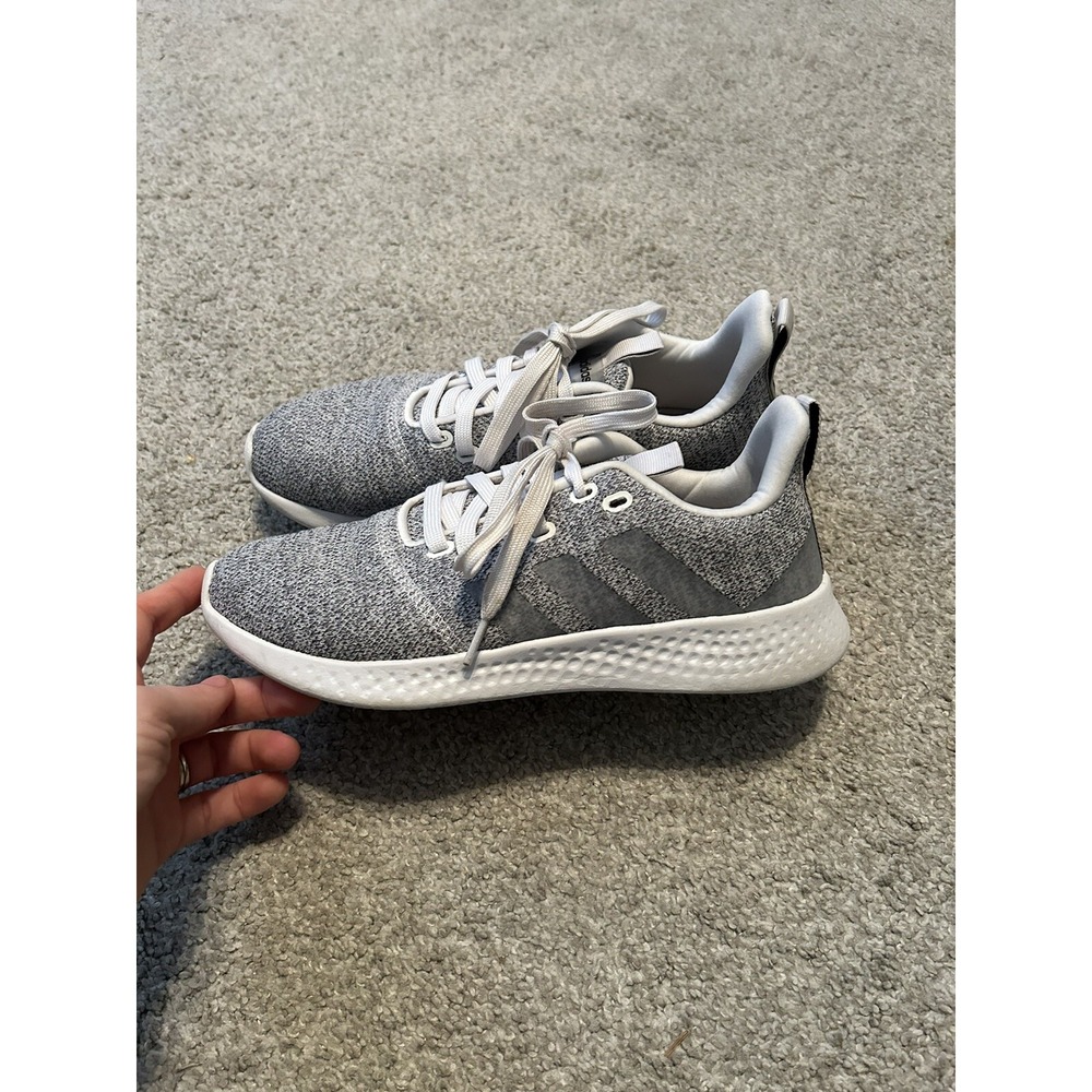 Adidas Cloudfoam Running Shoes Women's Size 8 Grey/White HWI 28Y001